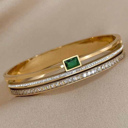 Emerald Zircon Bangle