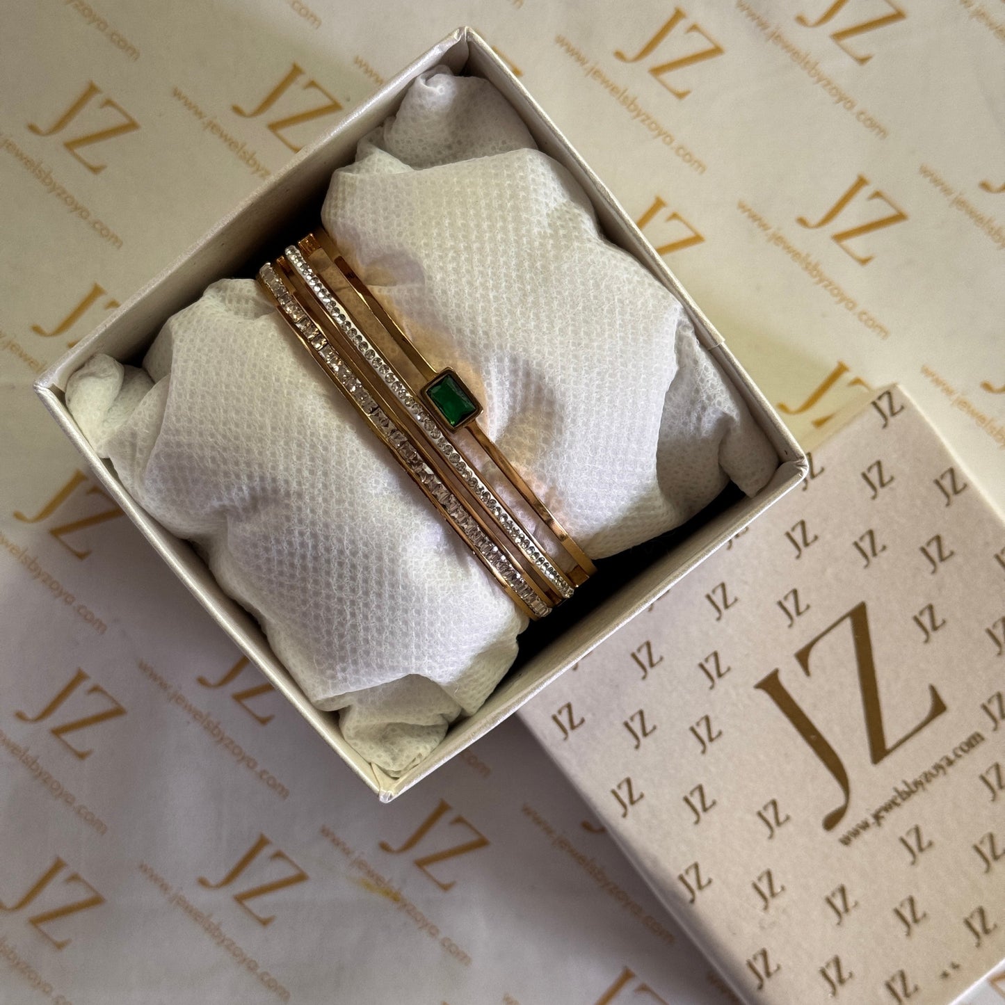 Emerald Zircon Bangle